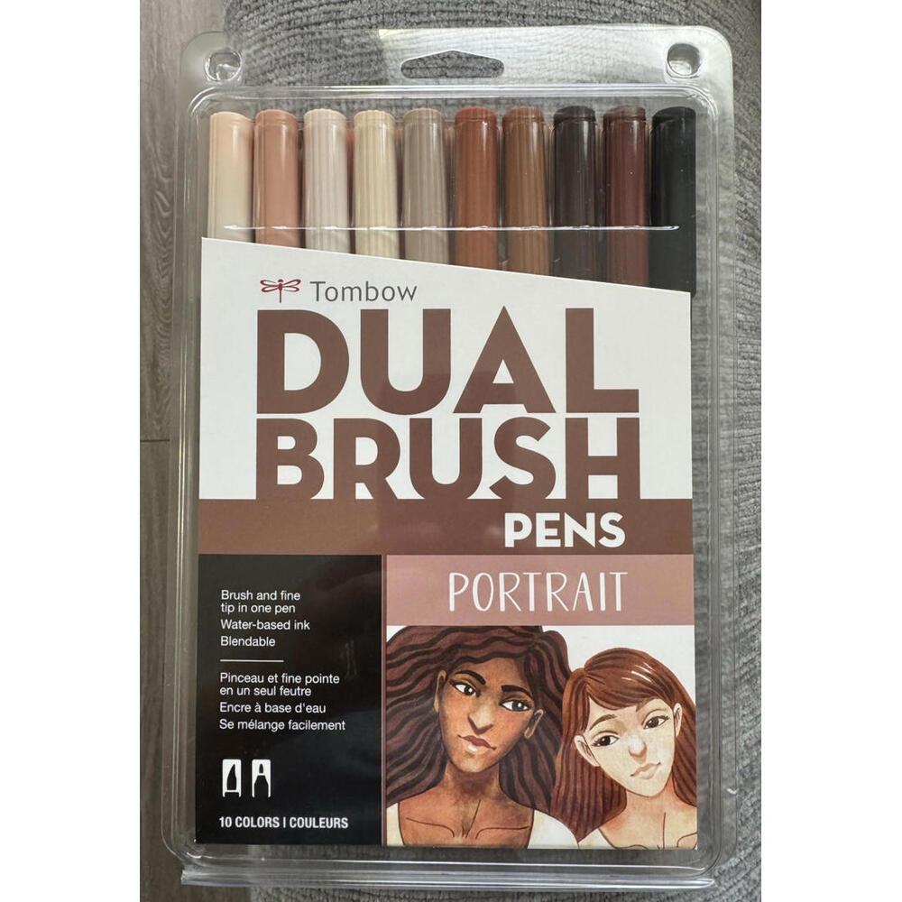 Tombow Dual Brush Pen Portrait Palette Set –‎ 10 Pack (56170) – NEW